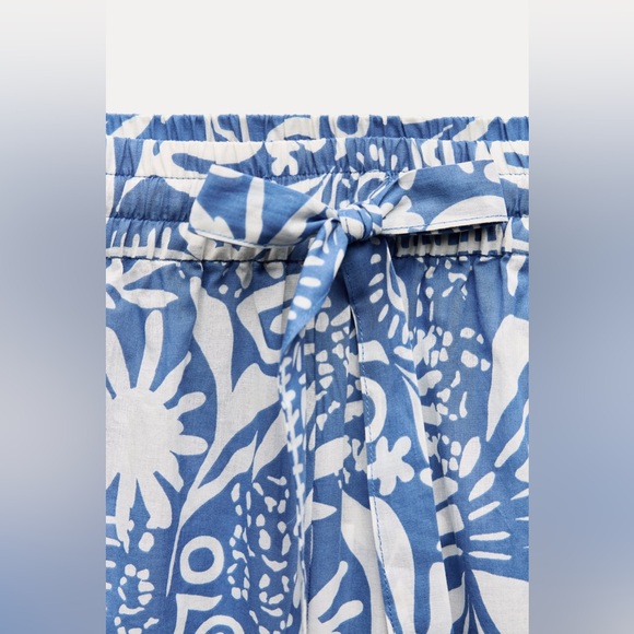 ZARA NWT ZW COLLECTION PRINTED PANTS - Picture 4 of 10